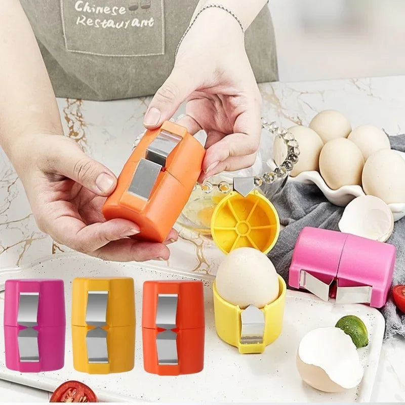 Plastic Egg Shell Opener Professional Manual Eggs Breaker Non-Stick Hand Eggshell Separator Multifunctional Kitchen Baking Tools