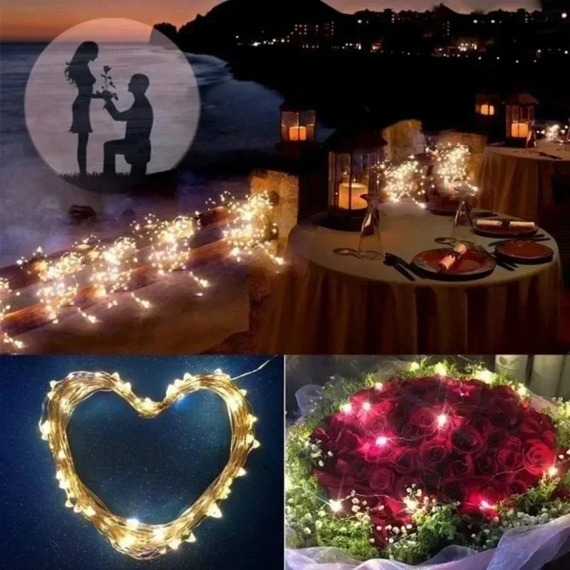 1 Set of Solar Light String OutdoOr Waterproof 8-mode Copper Wire, Fairy Tale Light, Christmas Light, Used for Outdoor Garden