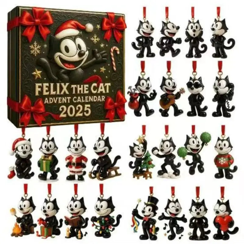 2025 Dungeons & Cats Advent Calendar Doll Christmas Atmosphere Decorative Gifts New Year 24 Days Countdown Surprise Blind Box