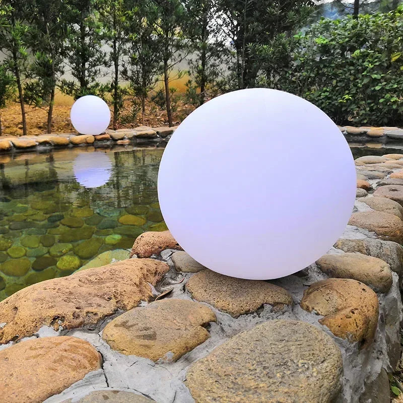LED Ball Light Solar Lamp Outdoor Lawn Lamp Luminous Ball Pool Bedroom Table Party Garden Lighting Remote Control Waterproof
