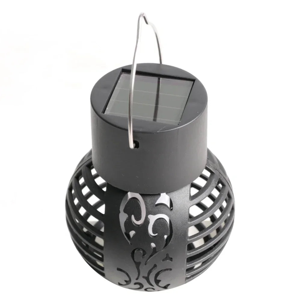 Solar LED Outdoor Flame Effect Hanging Lantern Out Waterproof Garden Decoration Lamp Solar Fairy Light For Patio Garden Yard