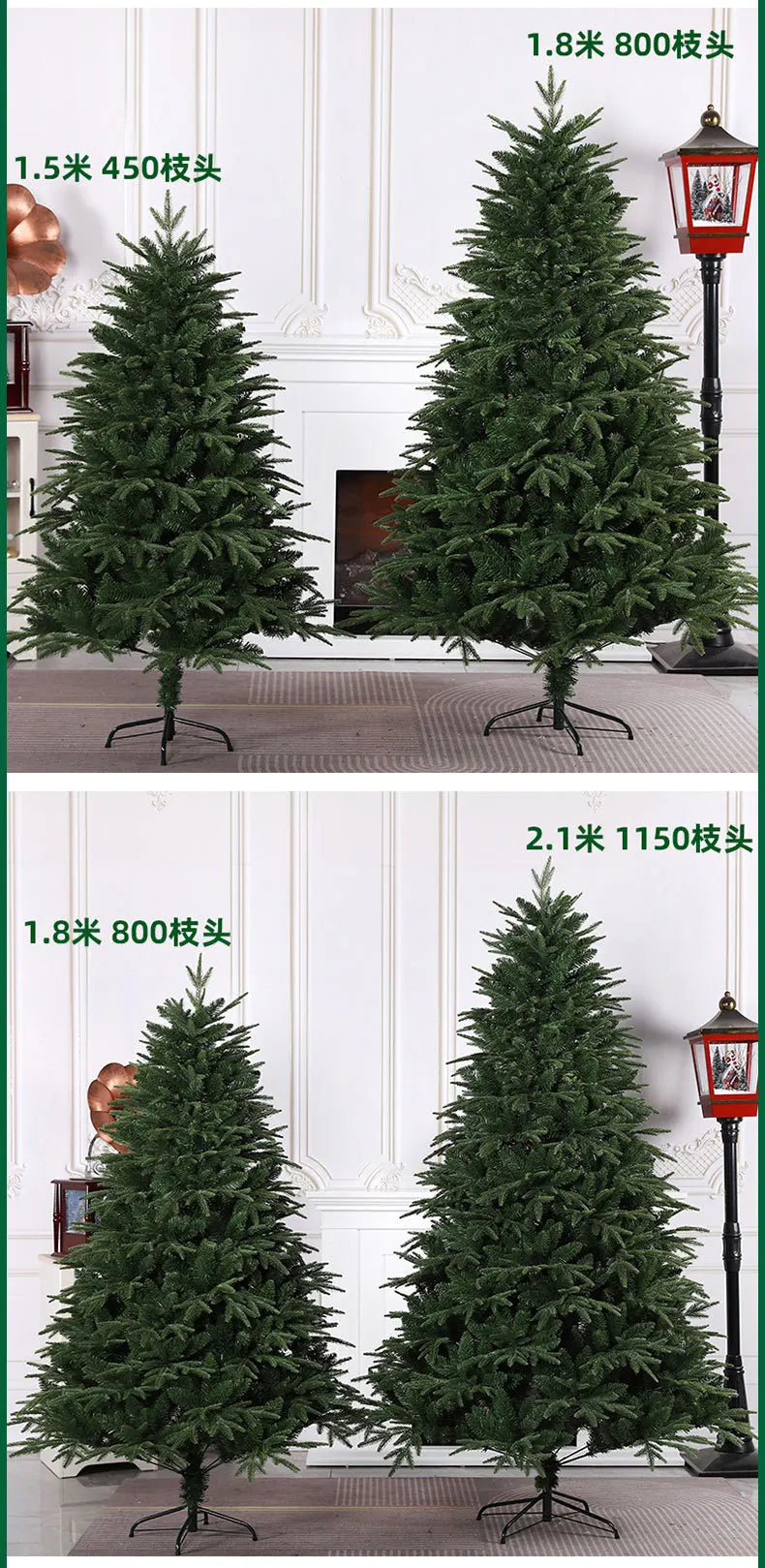 Hot Sale PE+PVC Auto Tree Encryption Christmas Tree for Christmas Home &Mall School Decoration and New Year &Chrismas Decoration