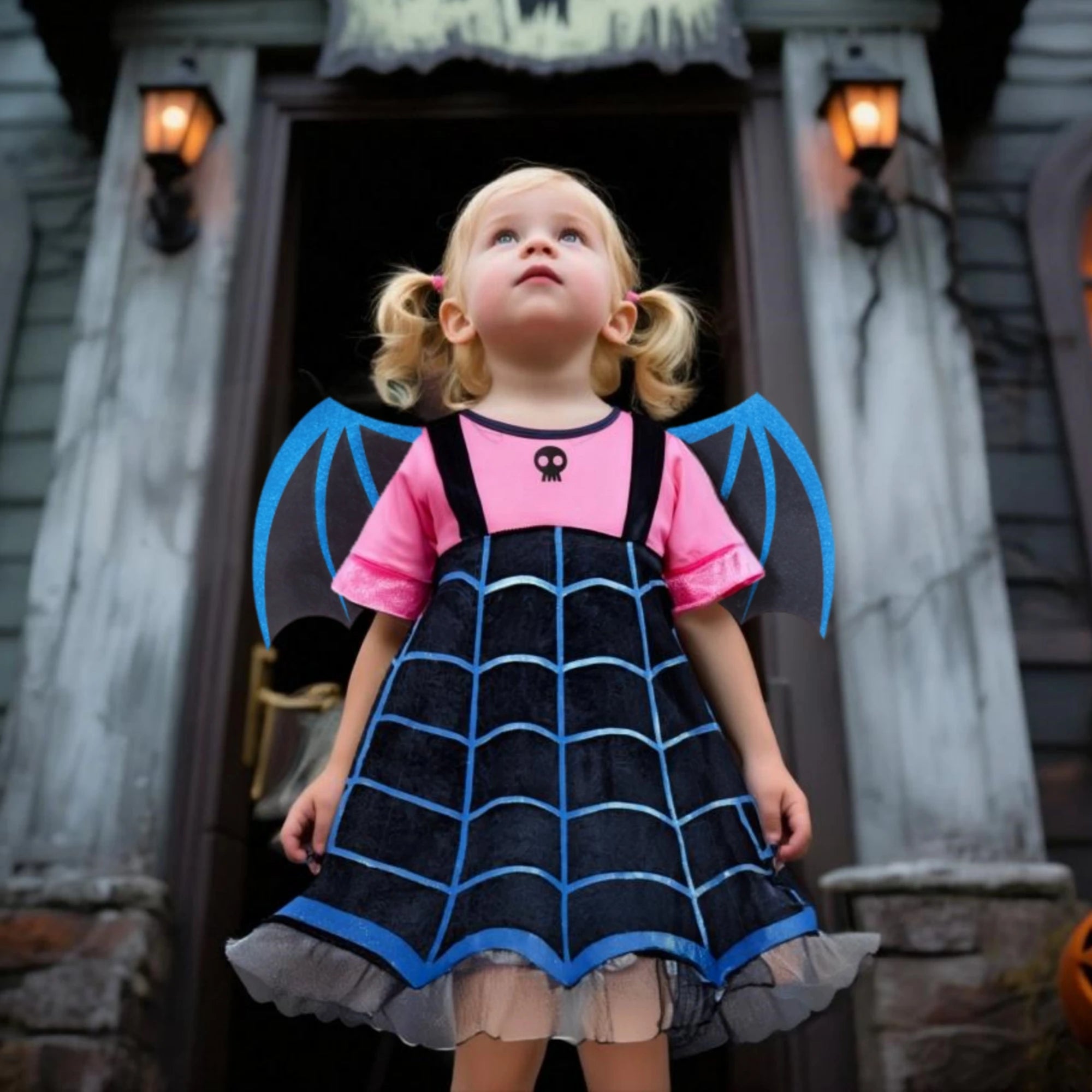 Vampirina Cosplay Dress Girl Kids Princess Clothes Charms Dress Up Christmas Halloween Costume Children Carnival Party