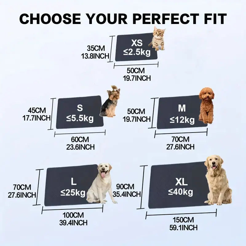 Dog Pee Pad Reusable Washable Dog Urine Mat Car Seat Floor Sofa Waterproof Absorbent Puppy Cat Training Diaper Mat Pet Supplies