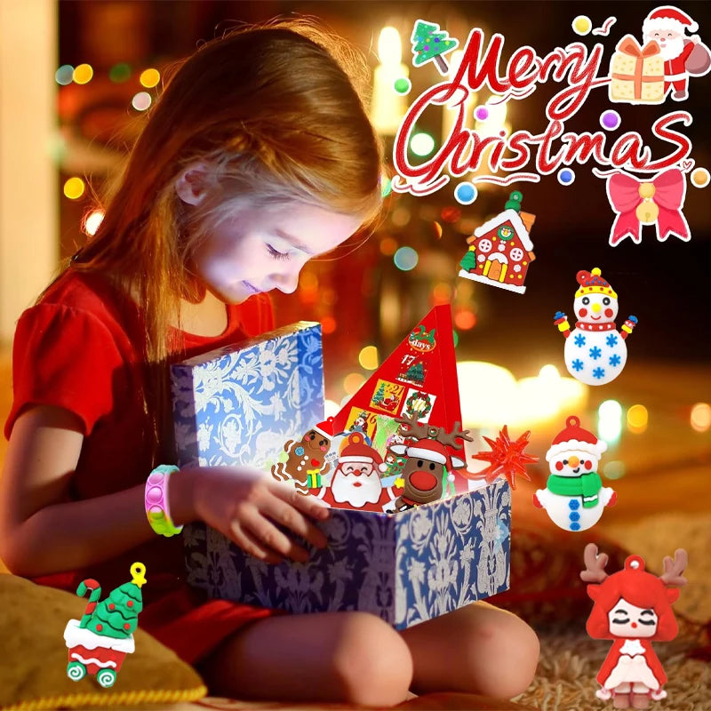 Advent Calendar 2025,24 Days Christmas Holiday Countdown Advent Calendars for Xmas Party Favor, Christmas Goodies for Girls Boy