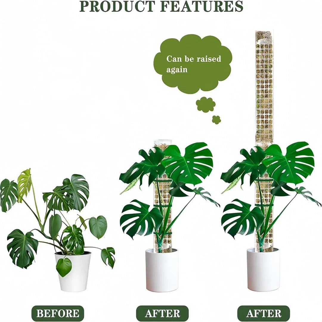 Moss Pole Plastic Plant Stand Indoor Climbing Plants Guardian Tutors Pot Moss Stick For Plants Growth Garden Support Accessories