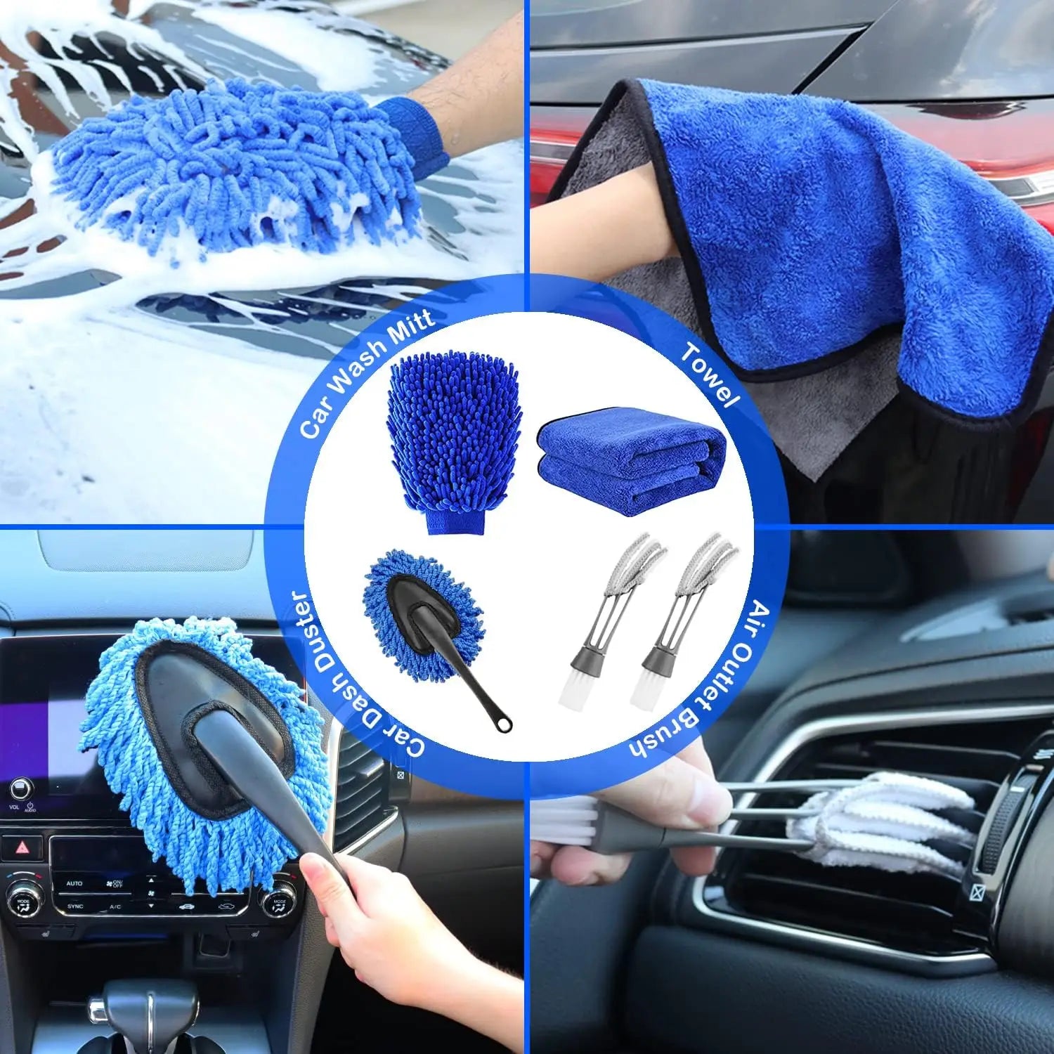 26Pcs Car Detailing Brush Set,Detailing Kit,  Detailing Brushes, Cleaning Kit, Windshield Cleaning Tool
