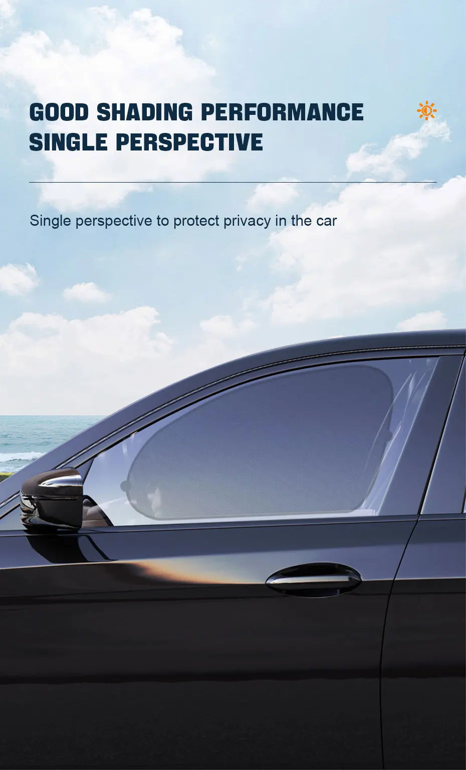 SEAMETAL 2PCS Car Window Sunshade Cover Sun Shield UV Protection Auto Front Rear Black Window Curtain Summer Car Accessories