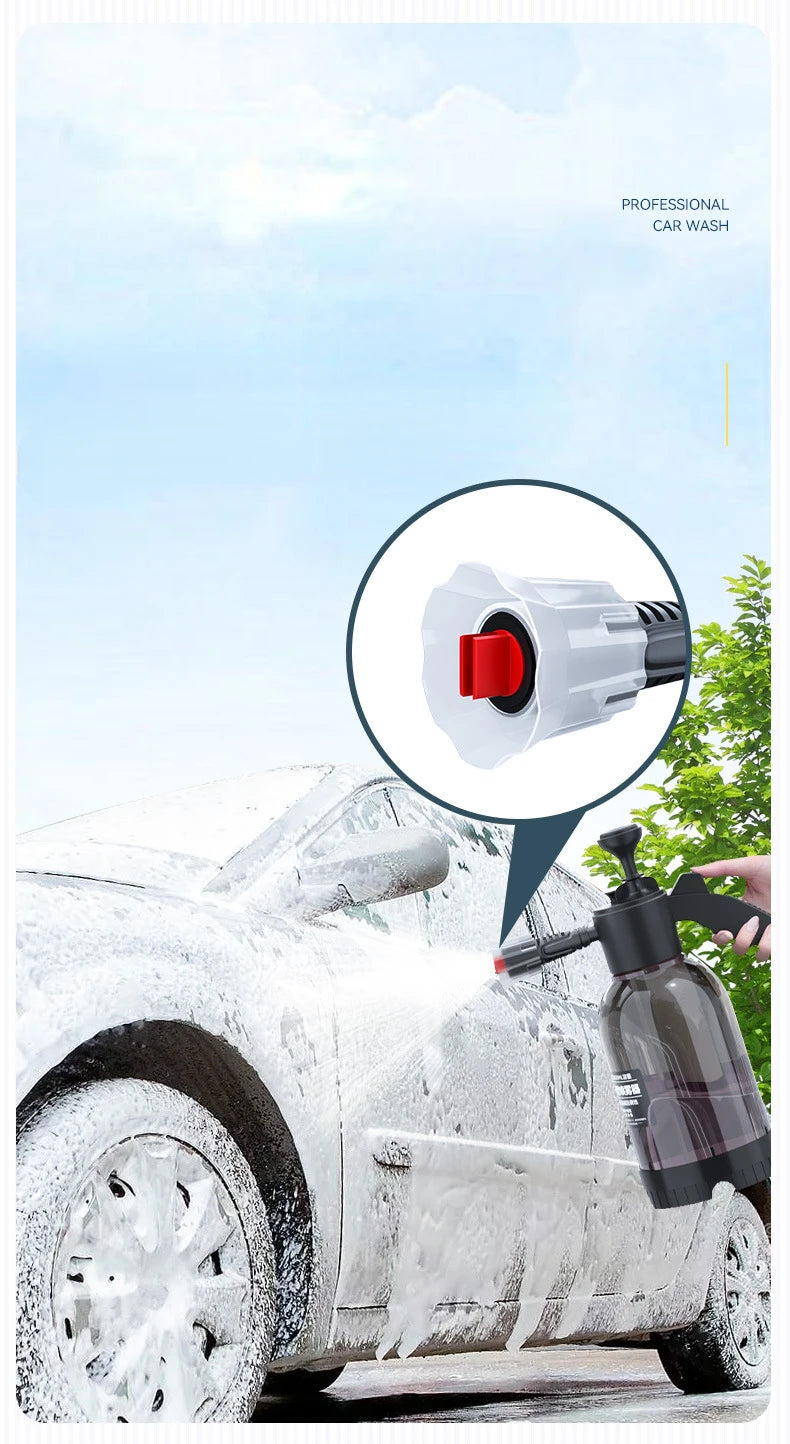 2L Multi-purpose Handheld Car Wash Foam Sprayer Auto Cleaning Tool for Cars Motorcycles Bikes