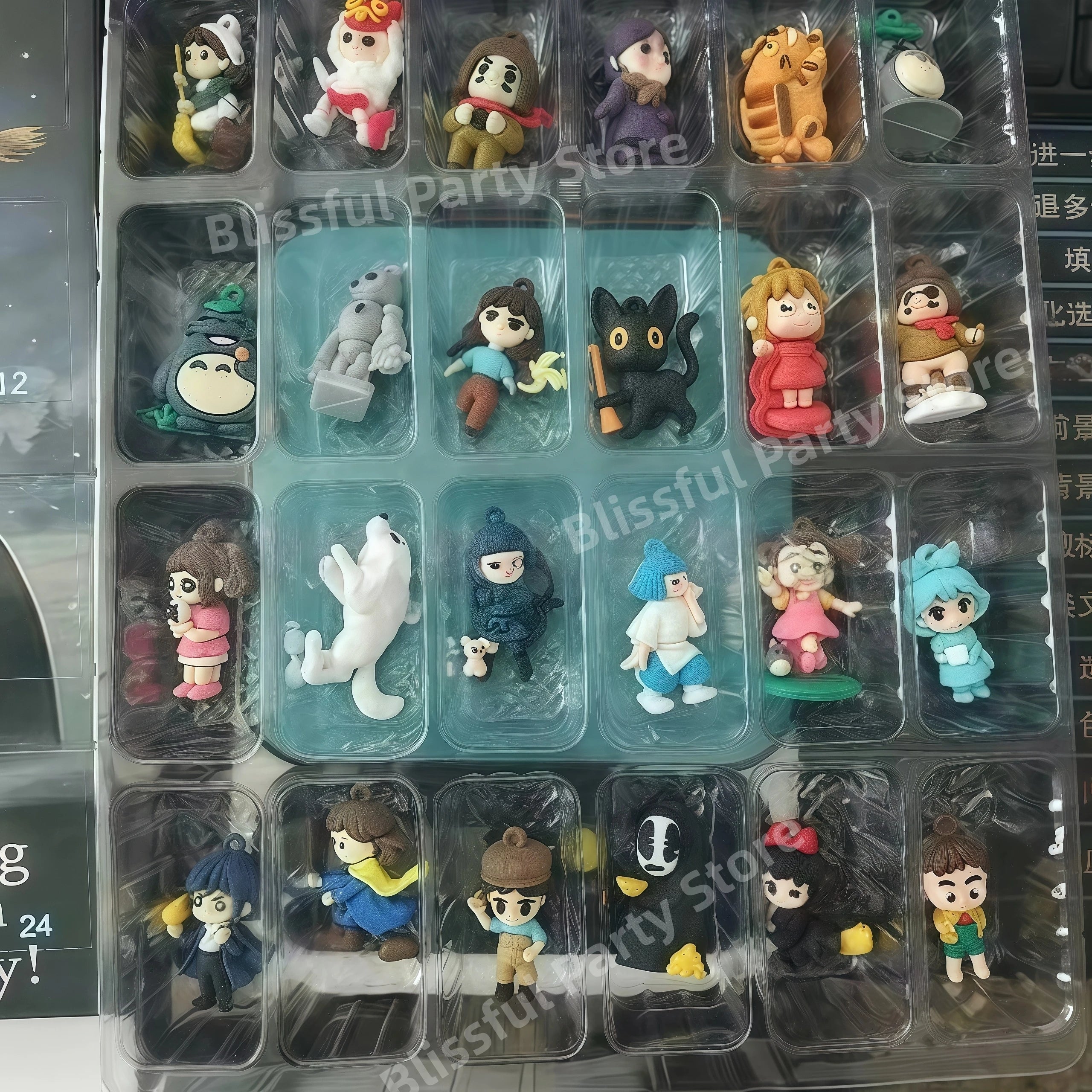 Christmas Advent Calendar 2025 3D Anime Toy Figure Collectible Items Animation Totoroed Kids Calendar Gifts Christmas Decoration