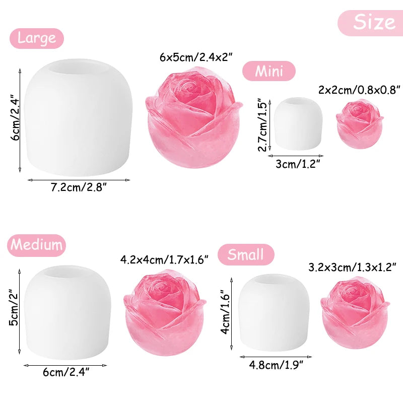 Valentine Day Flower Soft Silicone Rose Molds
