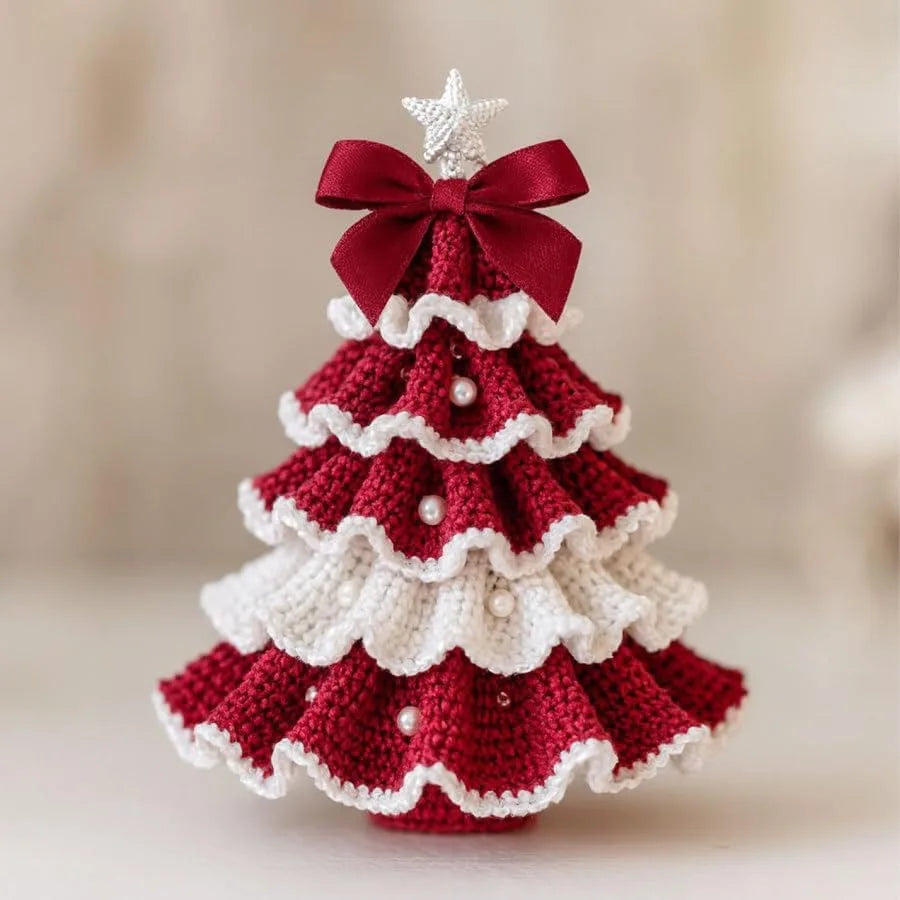 1pc Crochet Christmas Tree Kit - Handmade Holiday Decoration Set, Perfect for Christmas Party Decorations, Christmas Decorations