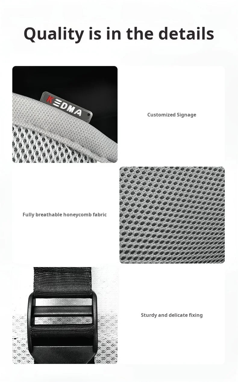 Car Chair Back Cusion Mesh Lumbar Anti-Fatigue Brace Elastic Cushion Massage Back Cushion Pad Support Summer Cool Breathable