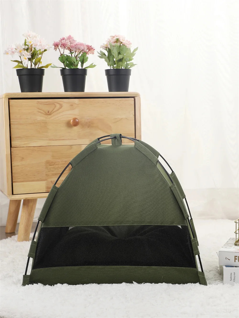 Pet Nest Tent Semi Closed Foldable Outdoor Pet Supplies Breathable Tent Pet Summer Cooling Warm Pads Pet Decoration Supplies