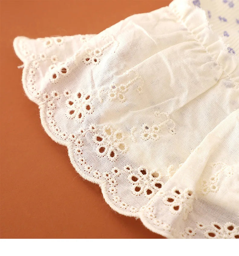 Dog Mesh Floral Camisole Dress Pet Clothing Teddy Breathable Spring/summer Clothing Puppy Can Tow Floral Princess Dress