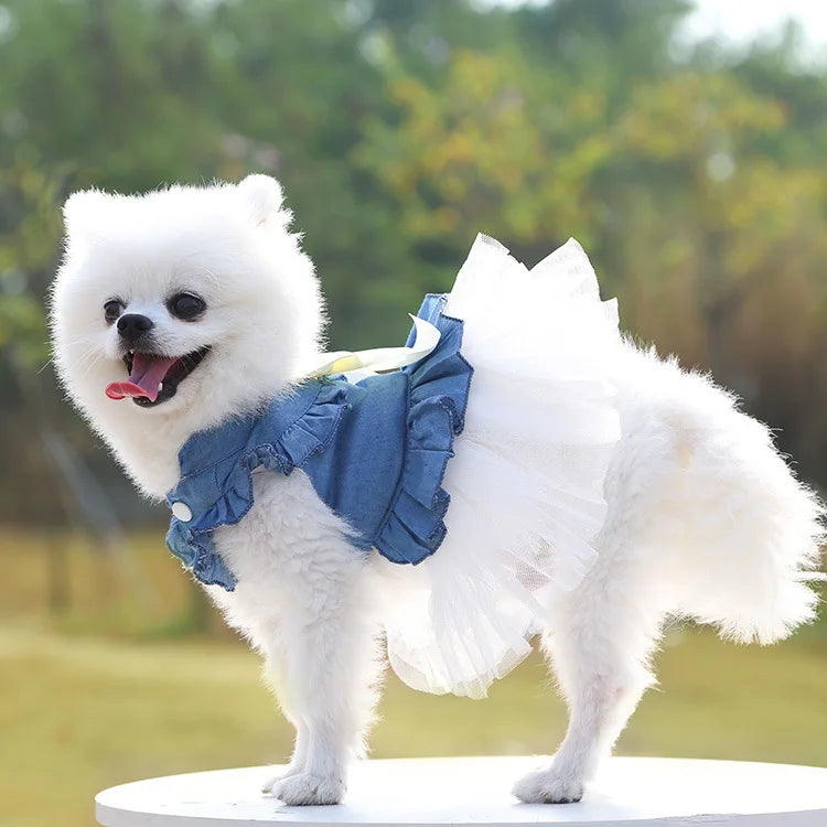 Summer Dog Clothes Pet Dresses for Small Dogs Pomeranian Chihuahua Puppy Kitten Skirt Clothing for Medium Dogs Product Supplies