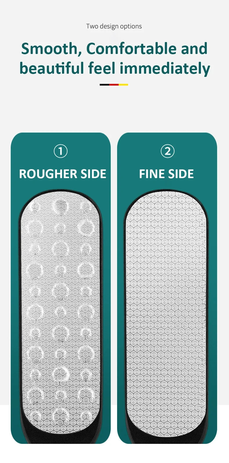 Heavy Duty Foot File-Medical Grade 304 Stainless Steel, Dual Sided Callus Remover for Pedicure, Dead Skin & Scar Treatment Tool