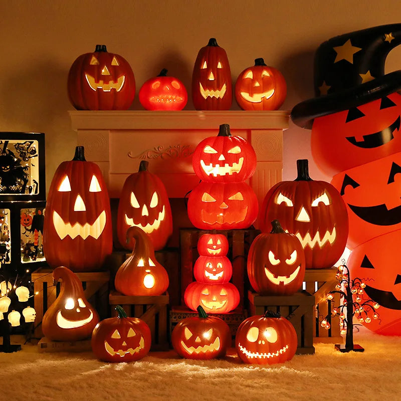 Pumpkins Lamp Halloween Decoration For Home Yard Garden Outdoor Decor Hallowen Horror House Skull Party Props Glow in The Dark