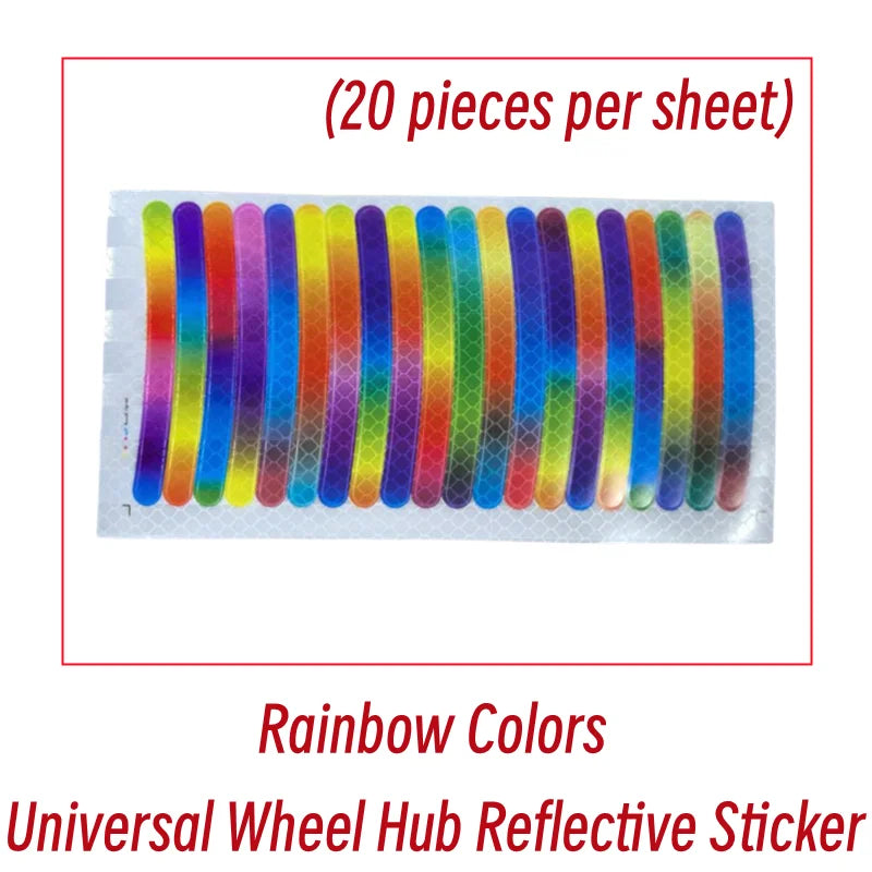 Car Universal  Wheel Hub Reflective Stripes Safety Opening Warning Sticker Tape Auto Warning Reflective Tape Exterior Accessorie