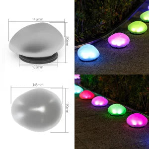 LED Solar Stone Lights Outdoor Waterproof Solar Powered Rock Light,Outdoor Landscaping Spotlights Solar Garden Yard Decor Lamp