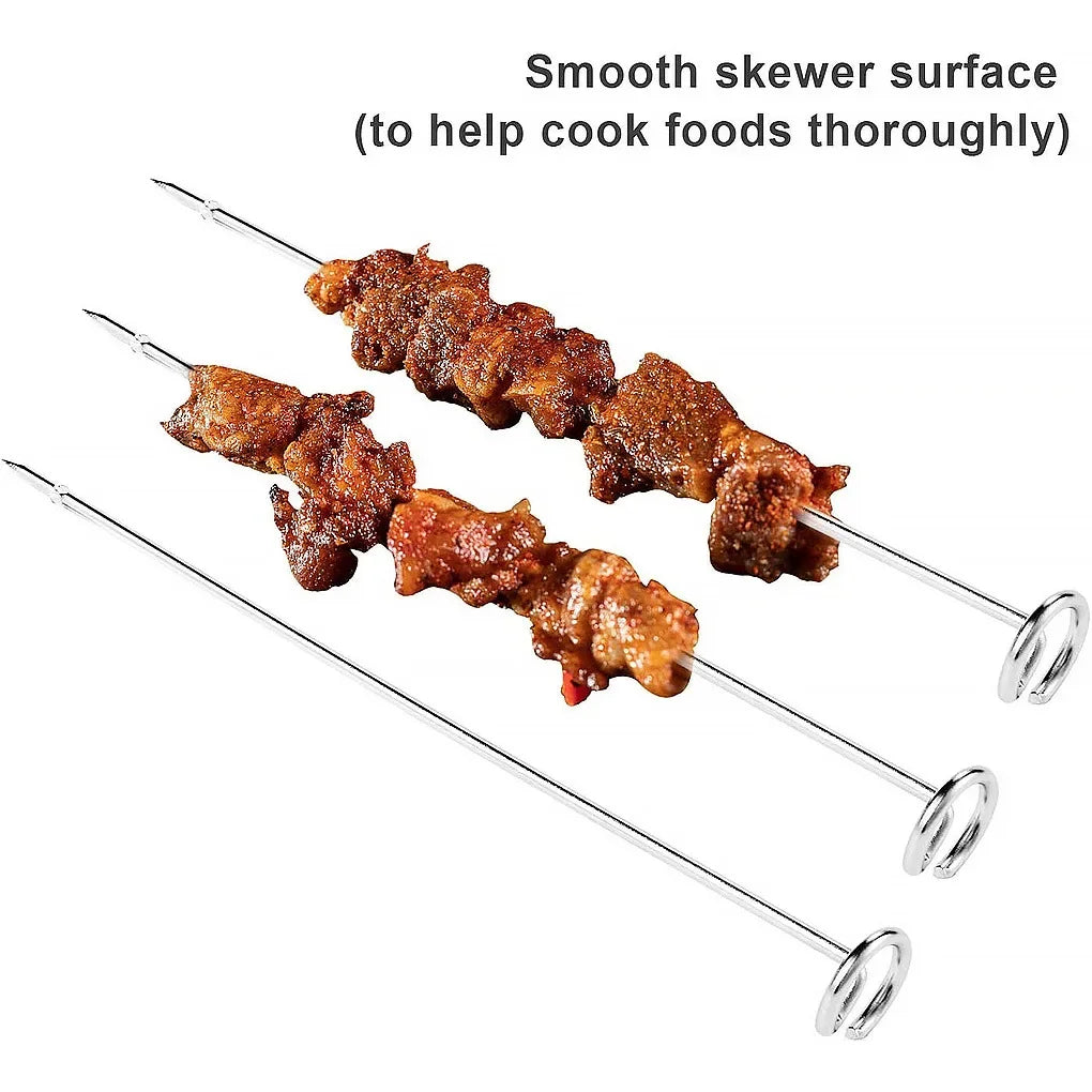 6Qt/8Qt Air Fryer Skewer Stand Vertical Multi-pin Stainless Steel BBQ Holder Air Fryer Accessories for Grilling Kitchen Kabobs