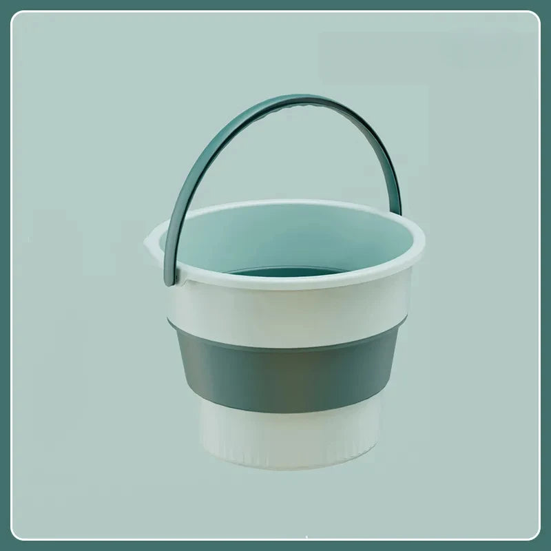 5/10/17L Folding Portable Bucket with Cover Car Wash Fishing Bathroom Tool Silicone Bucket Outdoor Camping Household Supplies