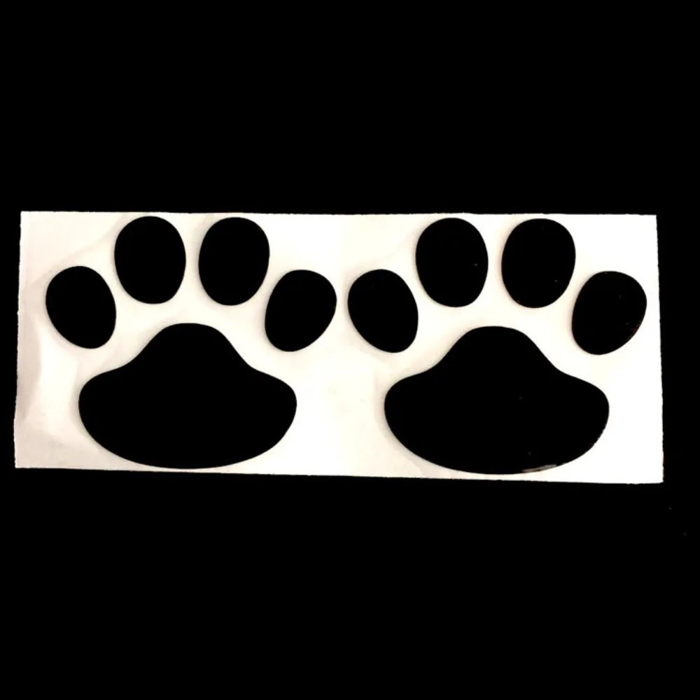 2pcs/Set Car PVC Sticker Cool Design Paw 3D Animal Dog Cat Bear Foot Prints Footprint Decal Car Stickers Accessories