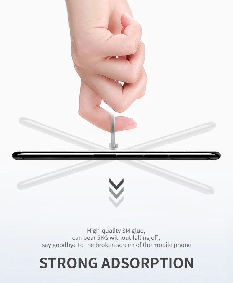Finger Ring Mobile Phone Smartphone Stand Holder For iPhone X Samsung cell Smart  transparent Phone Ring holder Car Mount Stand