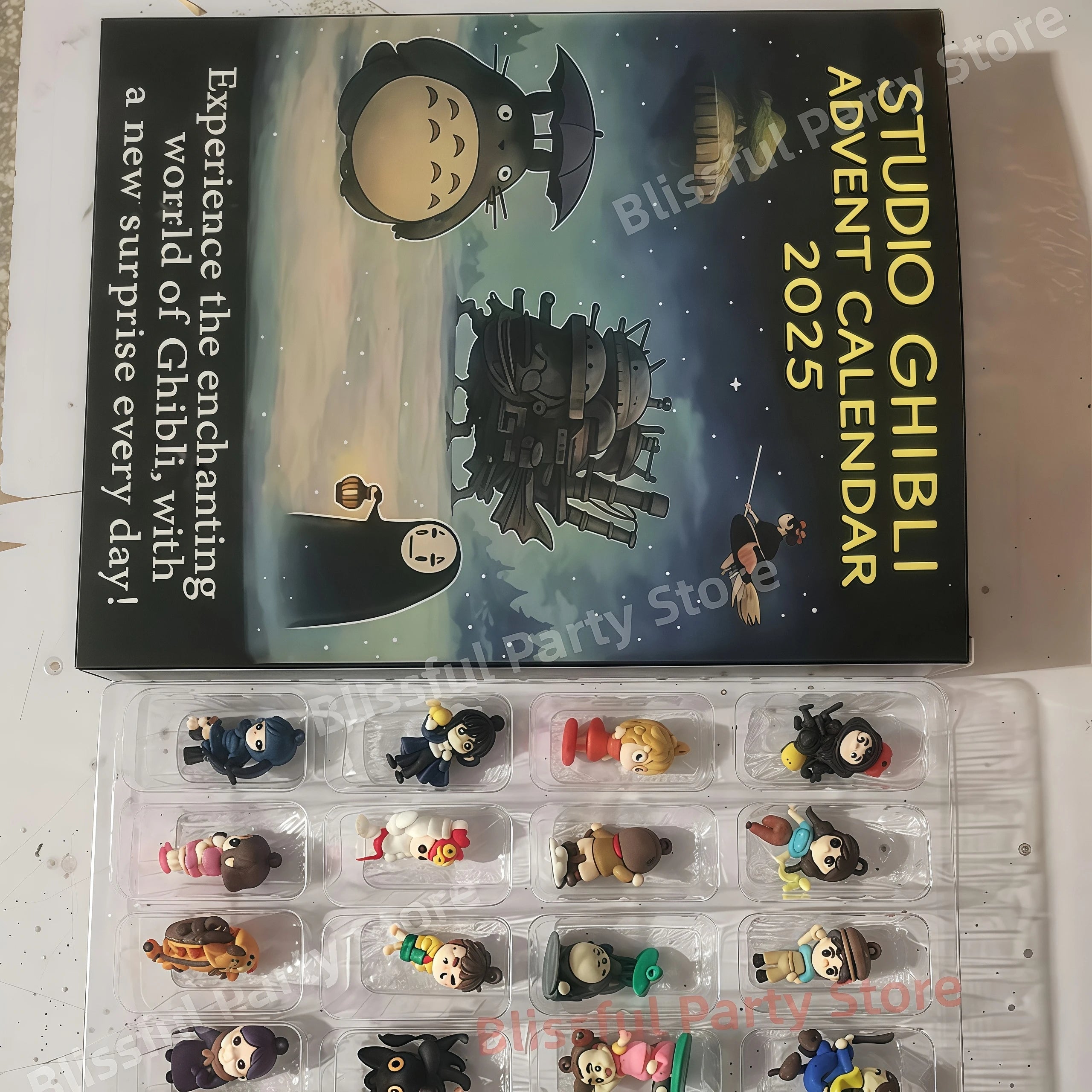 Christmas Advent Calendar 2025 3D Anime Toy Figure Collectible Items Animation Totoroed Kids Calendar Gifts Christmas Decoration