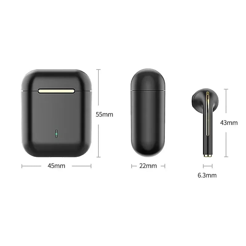 Wireless Earphones J18 In Ear TWS Bluetooth Ture Sport Headphones HiFI Stereo Game Waterproof Headset With Microphone