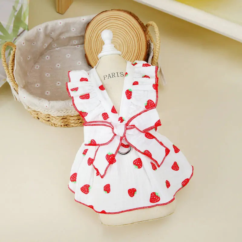 Dog Princess Dress Cute Pet Dog Mesh Dress Kitten Puppy Pet Skirt Summer Dog Dress Bow Lace Korean Poodle Chihuahua Dog Clothes