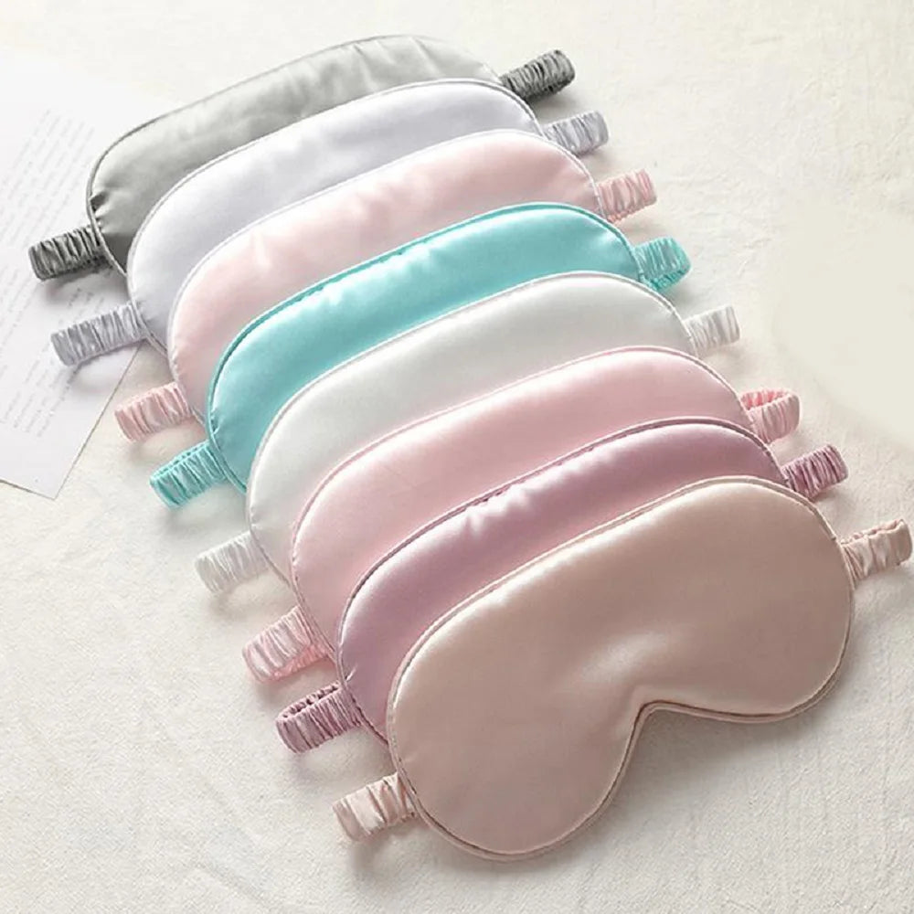 Imitated Silk Eye Patch Shading Sleep Eye Mask Eyepatch Travel Relax Cover Eyeshade Health Sleeping Shield Eye Care Tools