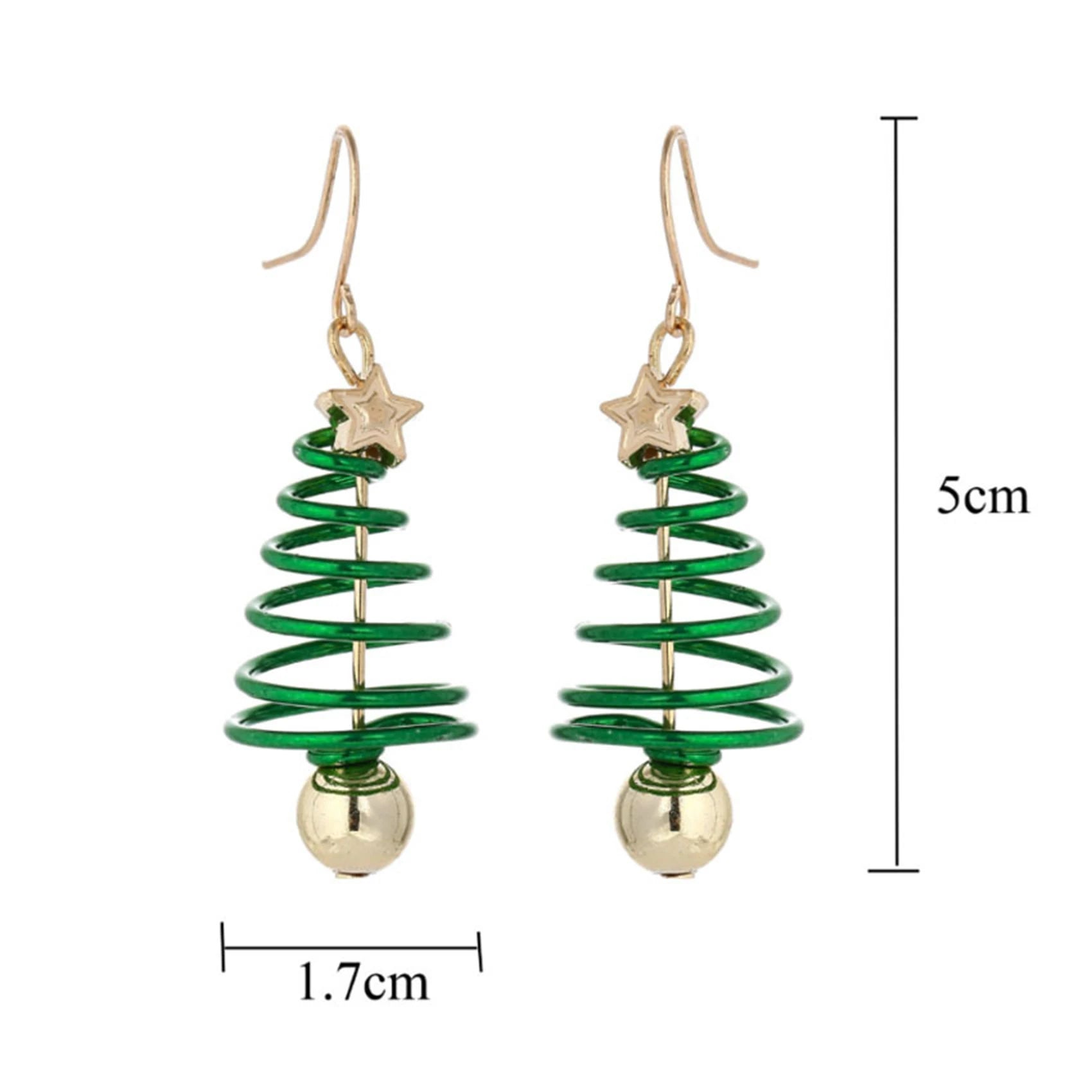 1 Pair Christmas Dangle Earrings Christmas Earrings Christmas Tree Earrings for Women Girls Xmas Part Gift