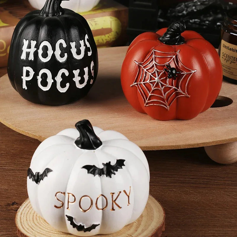 Halloween Decor home outdoor Ornaments Resin Thanksgiving Pumpkin Set Fall Pumpkin Fall Thanksgiving Harvest Home Decorations