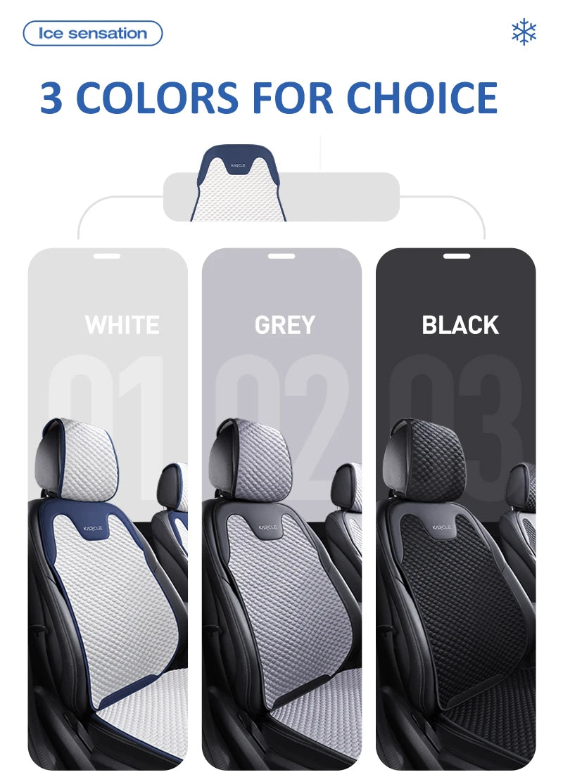 Universal Ice Silk Summer Car Seat Covers Breathable Car Seat Covers Full Set Sweat Absorption Auto Seat Cushion Car Accessories