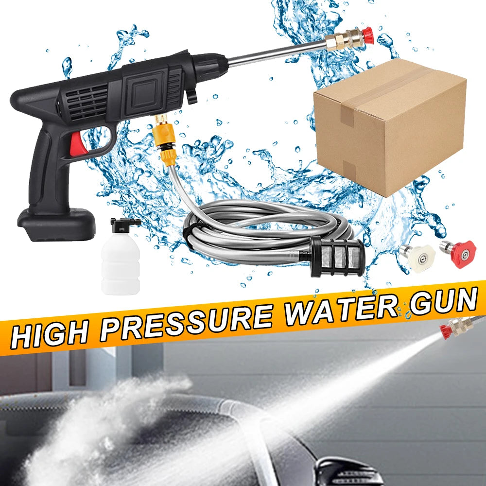 1500W Cordless Electric High Pressure Washer Rechargeable Car Wash Gun Electric Water Gun Foam Machine for Makita 18V Battery