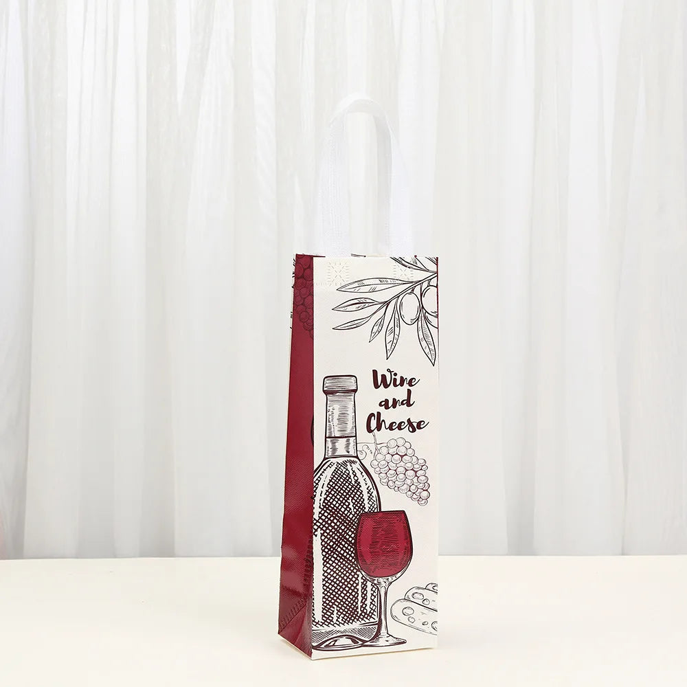 StoBag Wine Bottle Bags Gift Wrapping Bags Vintage Style Luxury Designer Bags Non Woven Packaging Bags for Sweets Party Favor Us