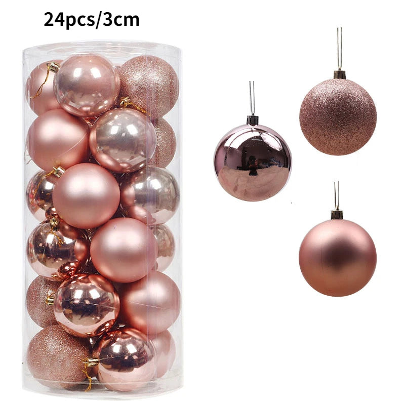 24/36 Pcs Christmas Balls New Year Party Decoration Xmas Tree Ornaments Christmas Hanging Ornament Home Decor Gifts Navidad 2025