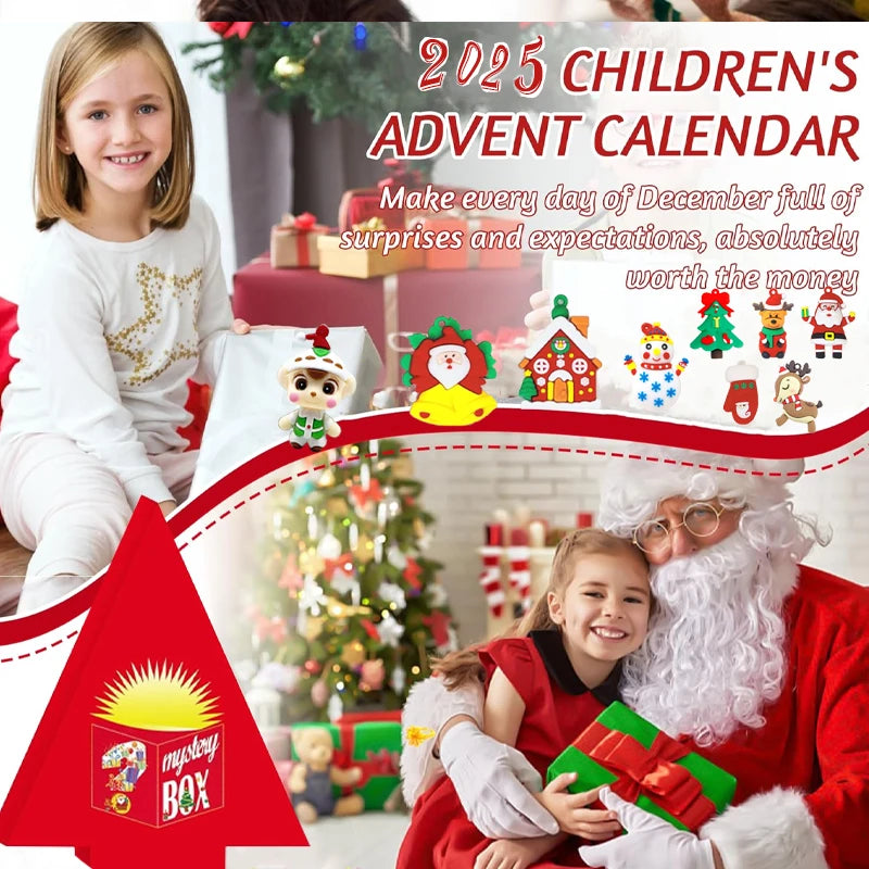 Advent Calendar 2025,24 Days Christmas Holiday Countdown Advent Calendars for Xmas Party Favor, Christmas Goodies for Girls Boy