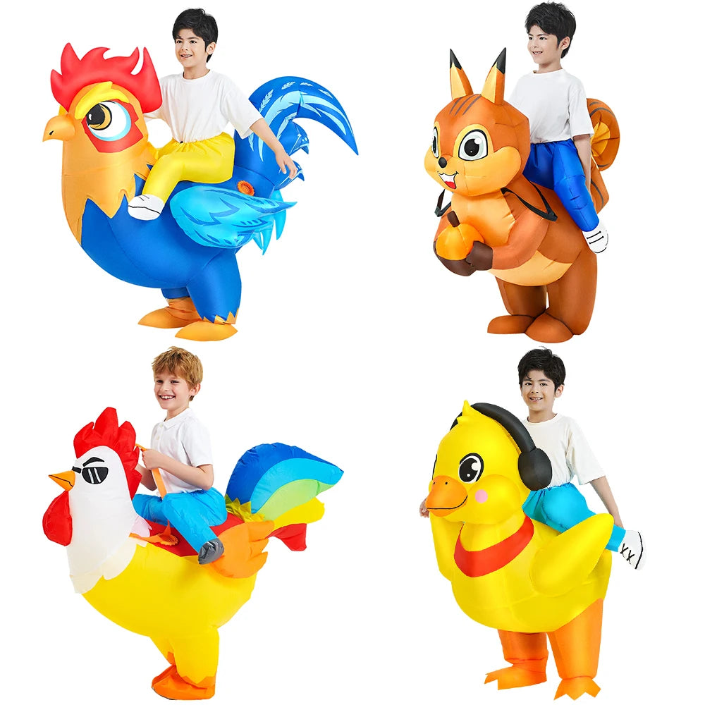 Kids Child Dinosaur Inflatable Costume Anime Purim Halloween Christmas Party Cosplay Costumes Dress Suits for Boys Girls