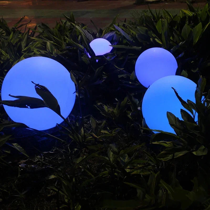 LED Ball Light Solar Lamp Outdoor Lawn Lamp Luminous Ball Pool Bedroom Table Party Garden Lighting Remote Control Waterproof