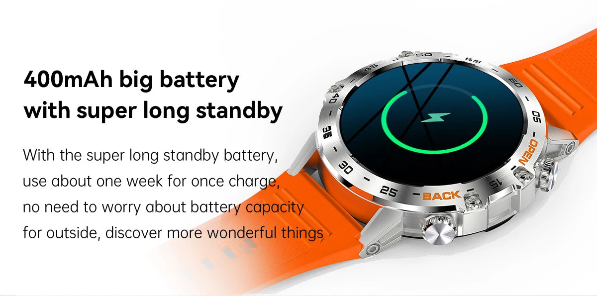 Abelanja Steel 1.39 Bluetooth Call Smart Watch Men Sports Fitness Tracker Watches IP67 Waterproof Smartwatch for Android IOS K52