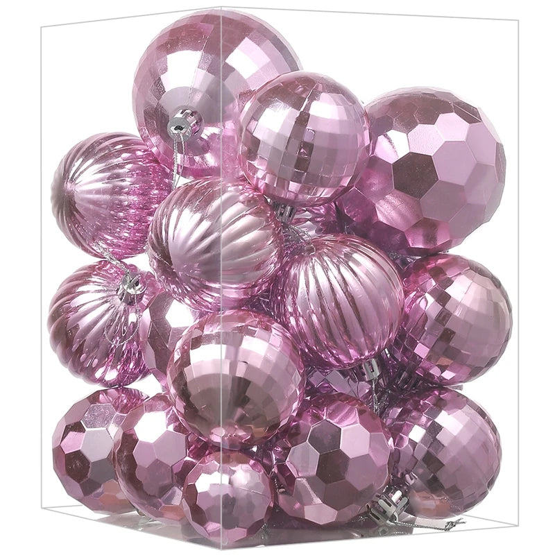 Christmas Ball Ornaments 30Pcs of 4/6/8CM Shatterproof Plastic Christmas Ball Xmas Tree Hanging Decor for Home New Year Decor