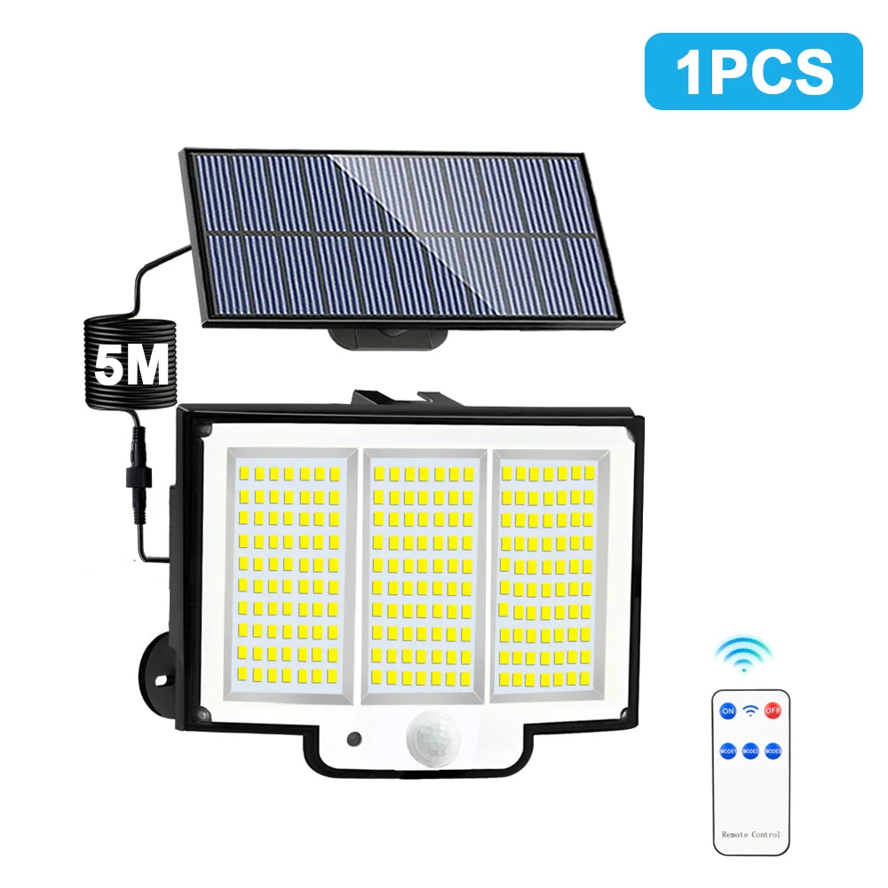 Solar Lights Outdoor Garden 200/288LED Solar Security Light Motion Sensor 3 Mode Waterproof Solar Powered Flood Lamp Yard Garage