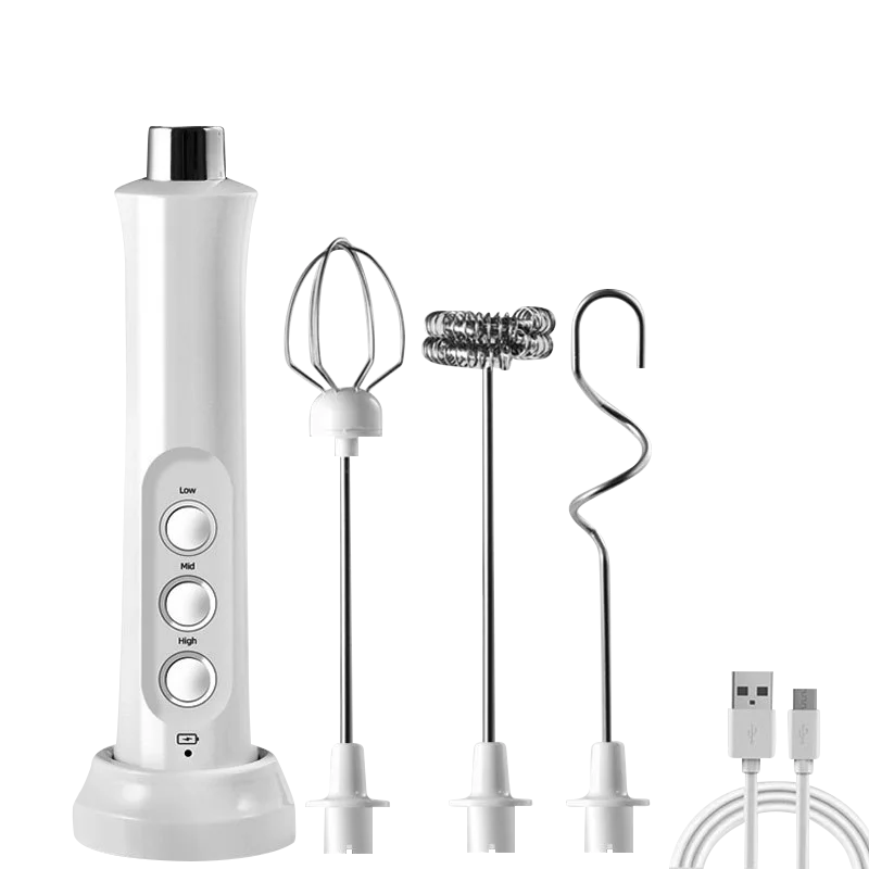3 In 1 Portable Rechargeable Electric Milk Frother Foam Maker