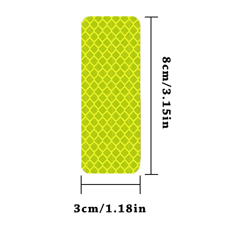 10pcs/set Car Bumper Reflective Safety Strip Stickers Car Reflective Sticker Reflective Warning Safety Tape