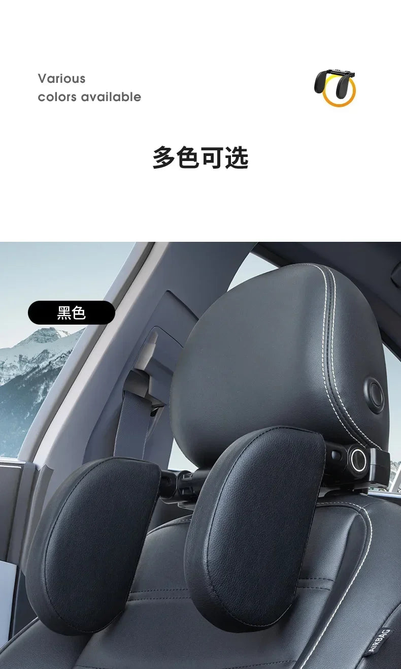 Car Neck Headrest Pillow Cushion Seat Memory Foam Pad Sleep Side Head Telescopic Support on Cervical Spine for Adults Child