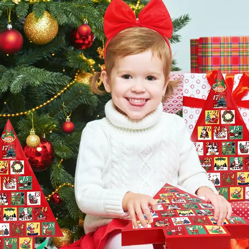 Advent Calendar 2025,24 Days Christmas Holiday Countdown Advent Calendars for Xmas Party Favor, Christmas Goodies for Girls Boy