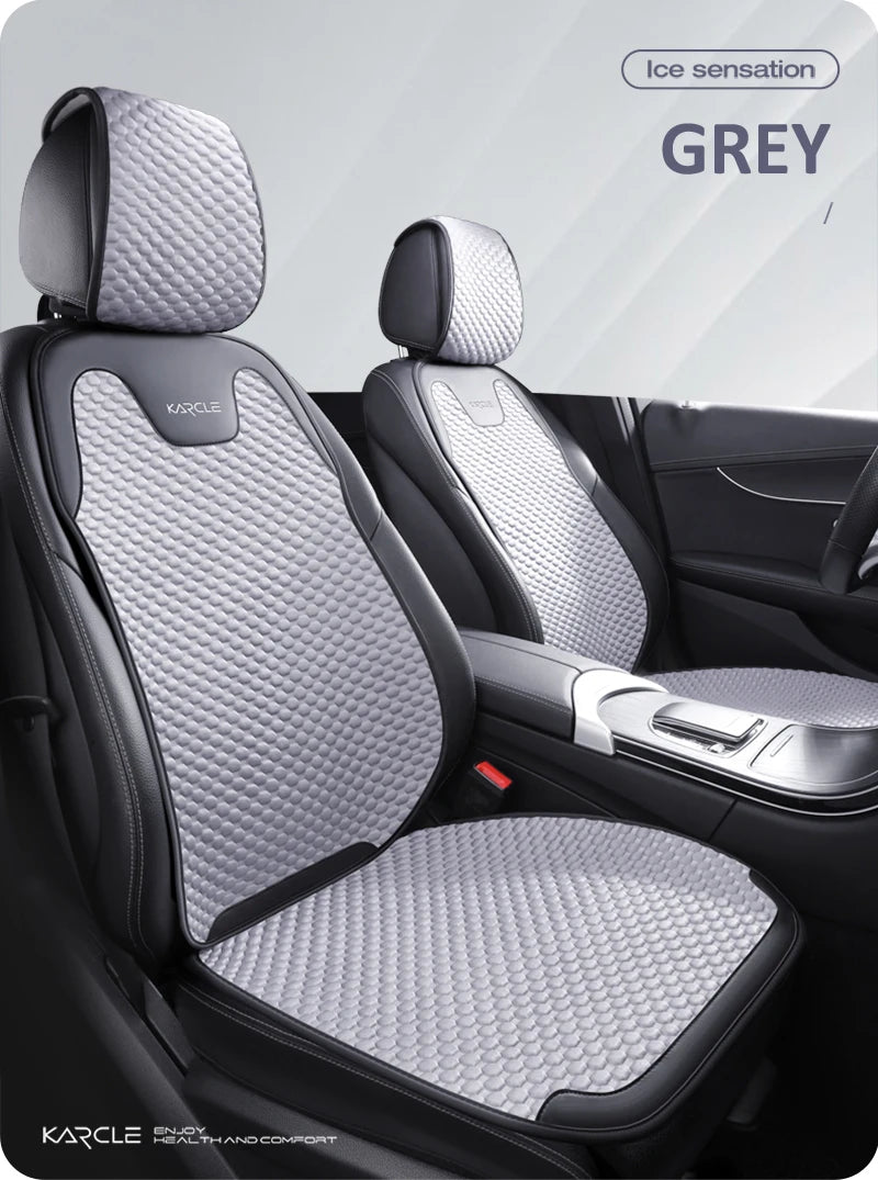 Universal Ice Silk Summer Car Seat Covers Breathable Car Seat Covers Full Set Sweat Absorption Auto Seat Cushion Car Accessories
