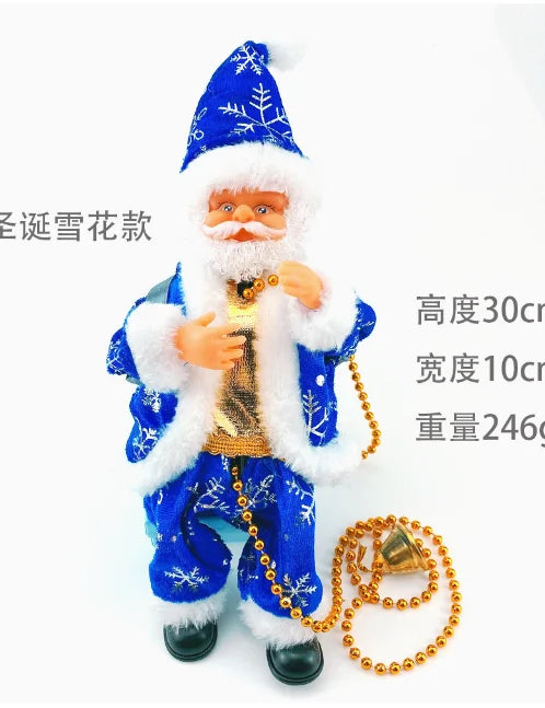 Funny Electric Santa Claus Climb Up and Down Climbing Santa With Light Music For Home Shop Xmas Wall Window Hanging Decor